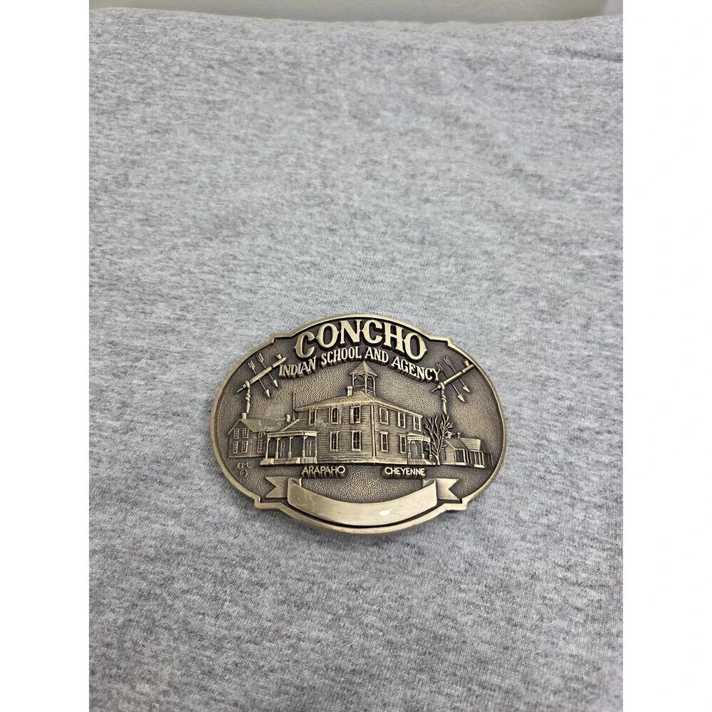 Concho Indian School Limited Edition Solid Brass Belt Buckle